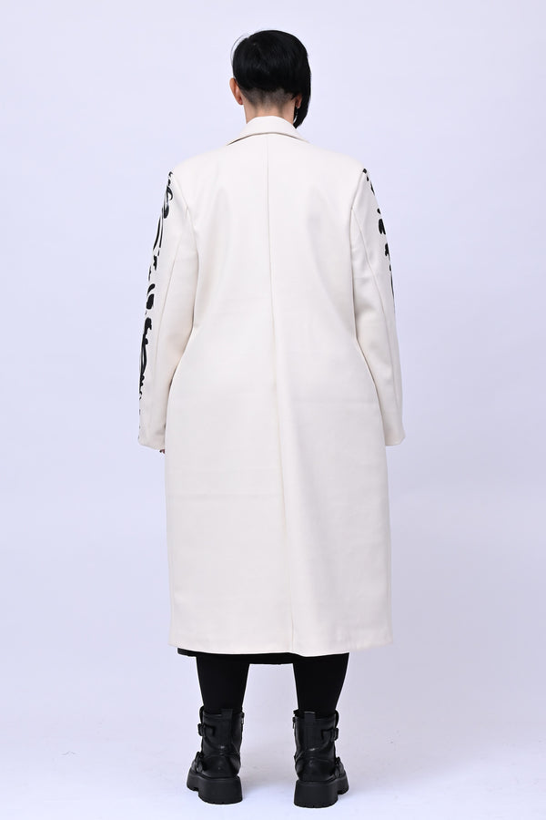 Cappotto fiori pennello - Burro