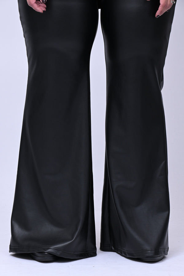 Pantaleggins ecopelle zampa - Nero