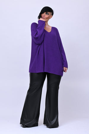 Pull scatoletta calda viscosa - Viola