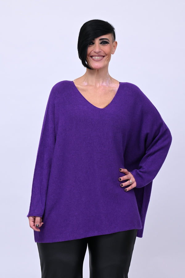 Pull scatoletta calda viscosa - Viola