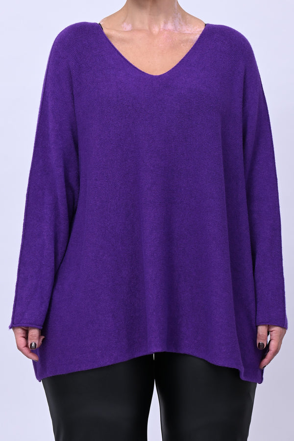 Pull scatoletta calda viscosa - Viola