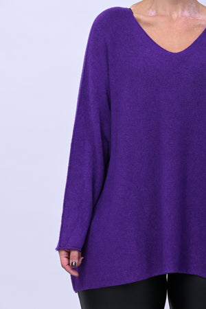 Pull scatoletta calda viscosa - Viola