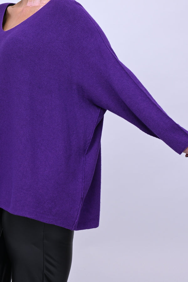 Pull scatoletta calda viscosa - Viola