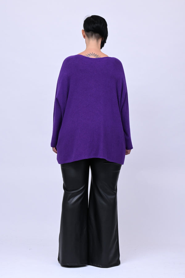 Pull scatoletta calda viscosa - Viola