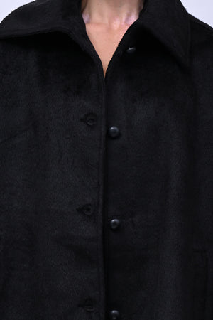 Cappotto over velure - Nero