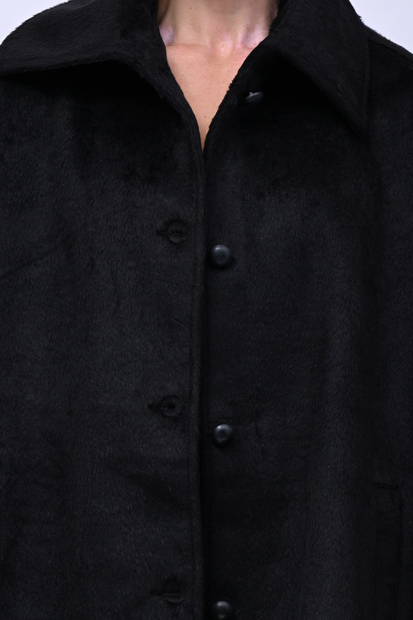 Cappotto over velure - Nero