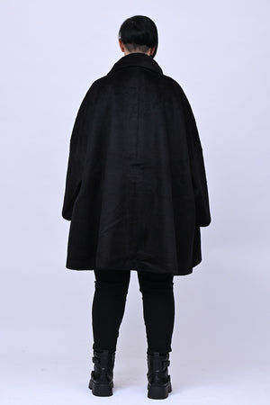 Cappotto over velure - Nero