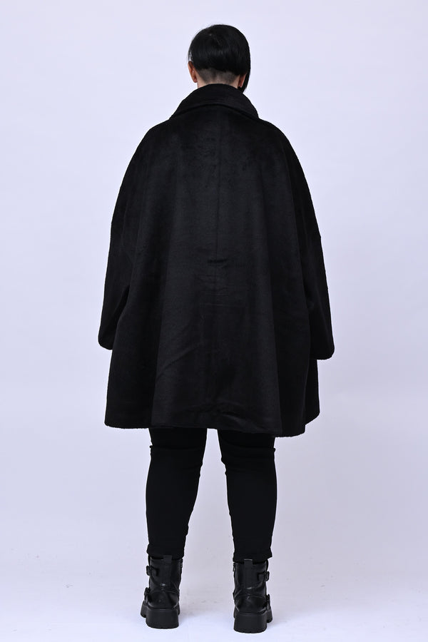 Cappotto over velure - Nero