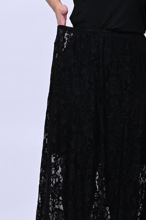 Gonna lunga pizzo - Nero