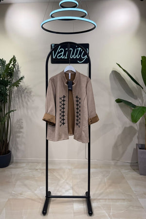 Giacca coreana dainetto - Beige