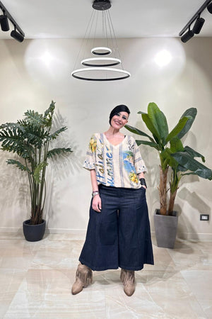 Maglia lurex limoni - Jeans