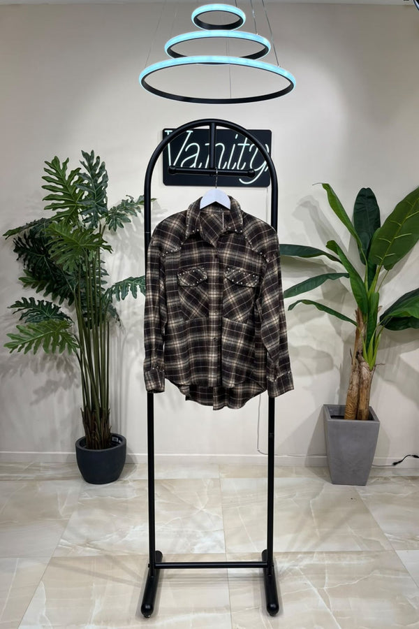 Camicia cow boy bulloni - Moro