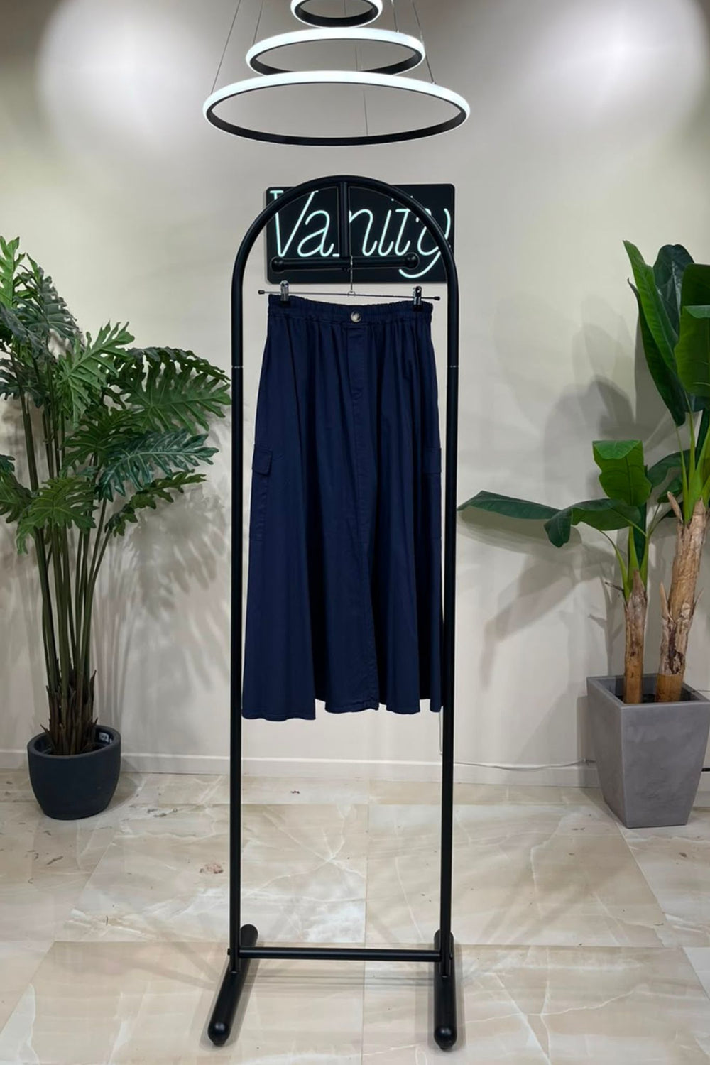 Gonna cotone tasconi - Blu