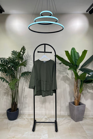 T-shirt over doppia cucitura - Verde militare