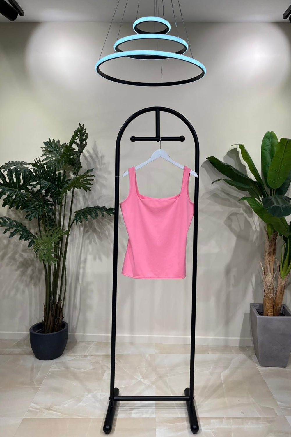 Top spalla larga - Rosa baby