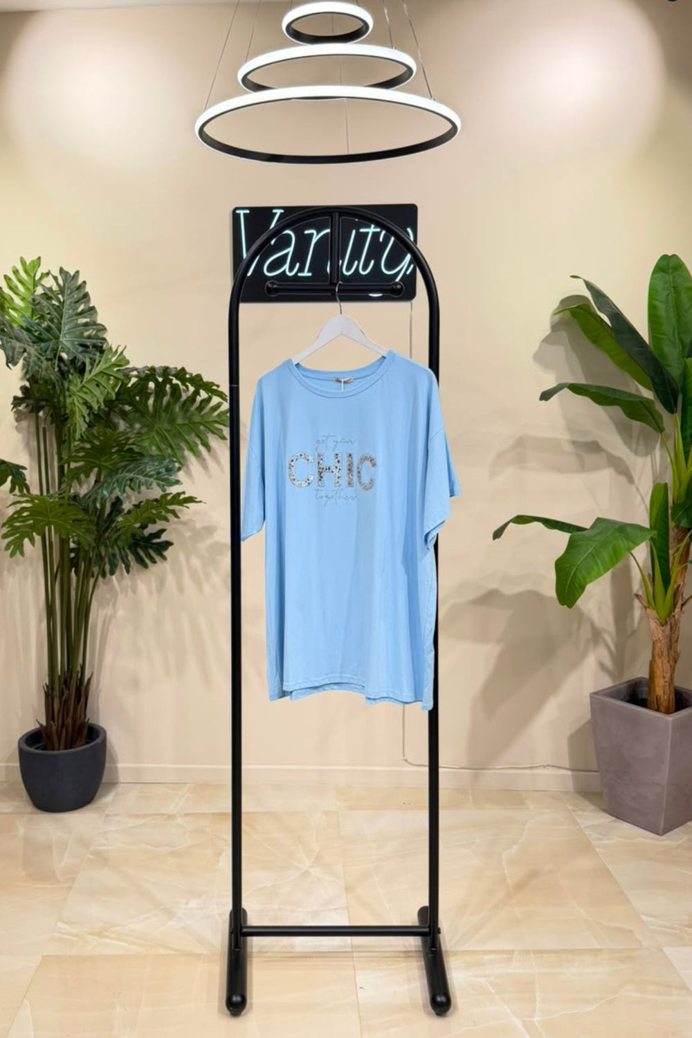 T-shirt CHIC strass - Cielo