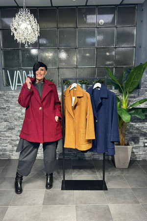 Cappotto over boucle - Tabacco