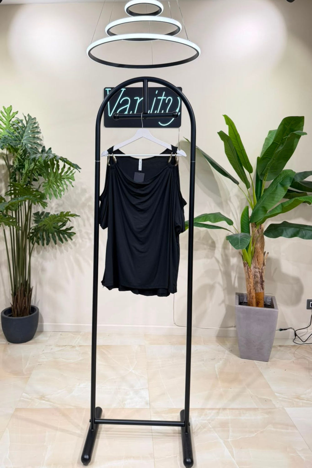 Maglia gioiello spalla - Nero