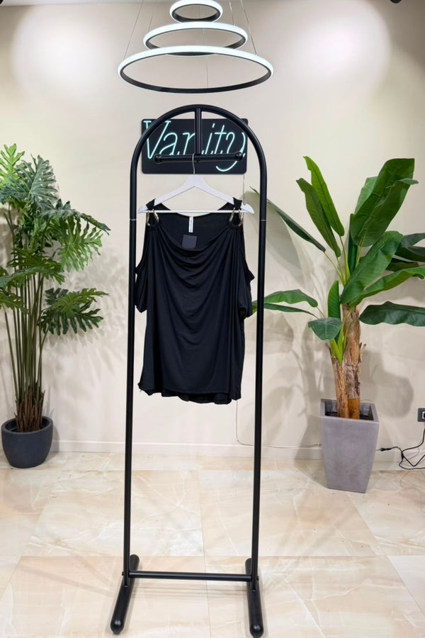 Maglia gioiello spalla - Nero