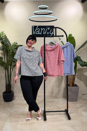 Blusa vicky fiori - Nero