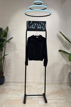 Bomber bengalina elastico - Nero