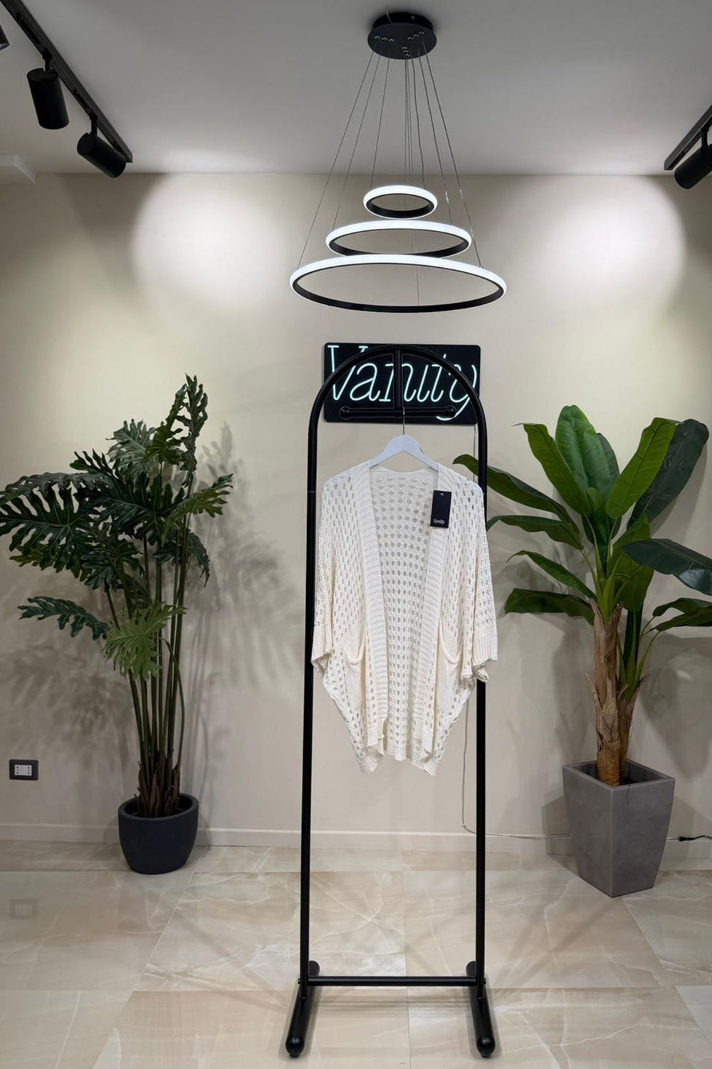 Cardigan filo tasche - Burro