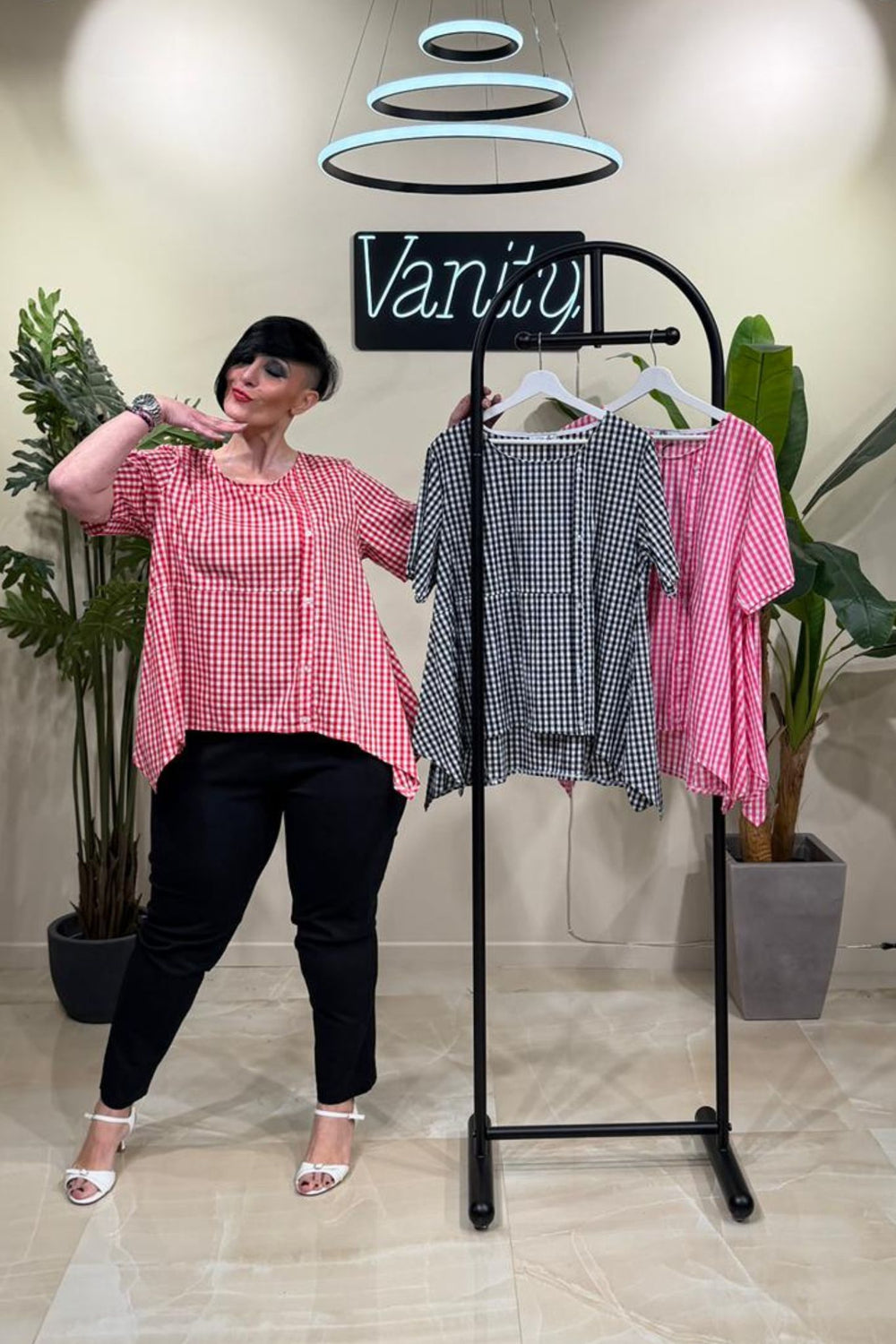 Blusa vicky bottoni - Fuxia