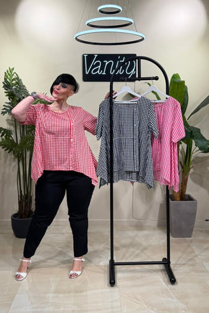 Blusa vicky bottoni - Nero