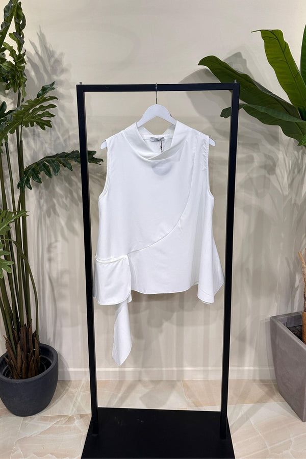 Gilet tasca punta - Bianco