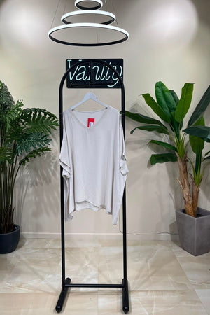 Blusa crepe scatola - Nude