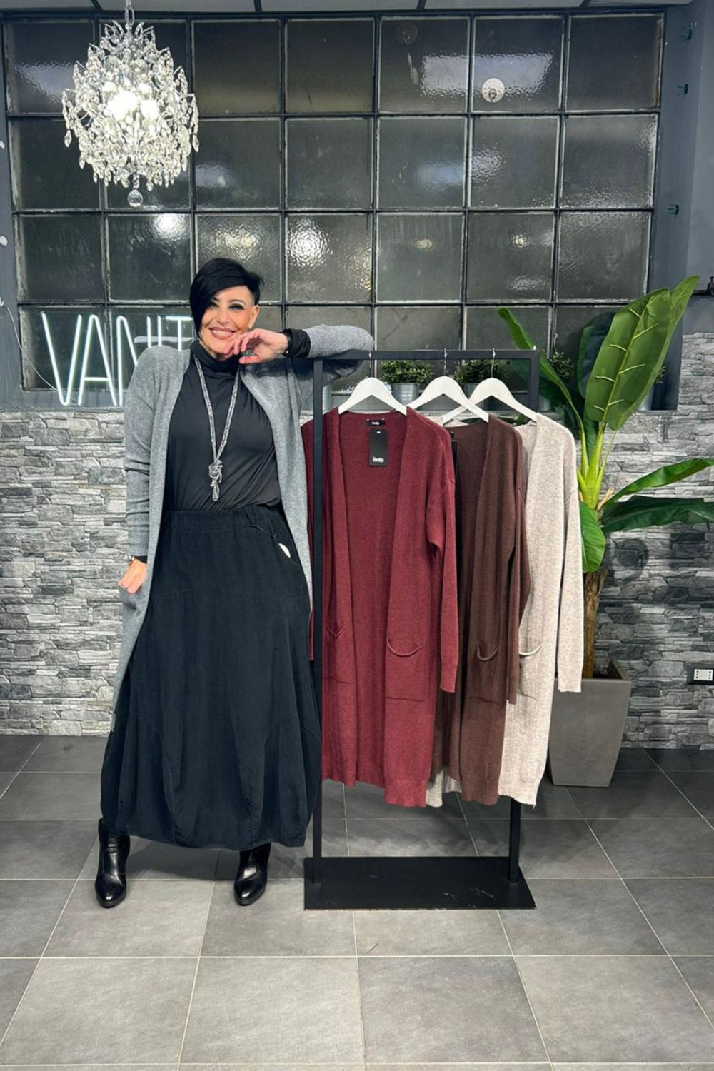 Spolverino tasche calda viscosa - Visone