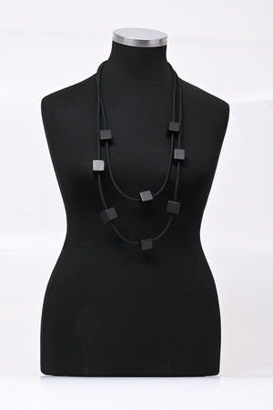 Collana neoprene cubi - Nero