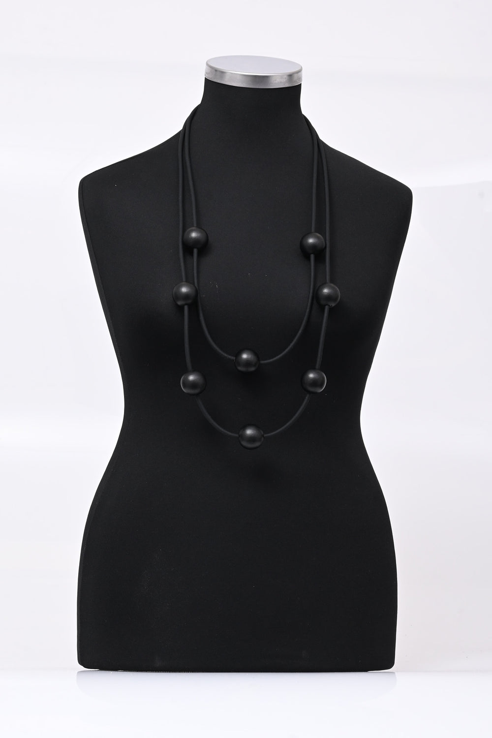 Collana neoprene sfere - Nero