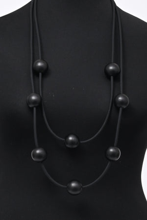Collana neoprene sfere - Nero