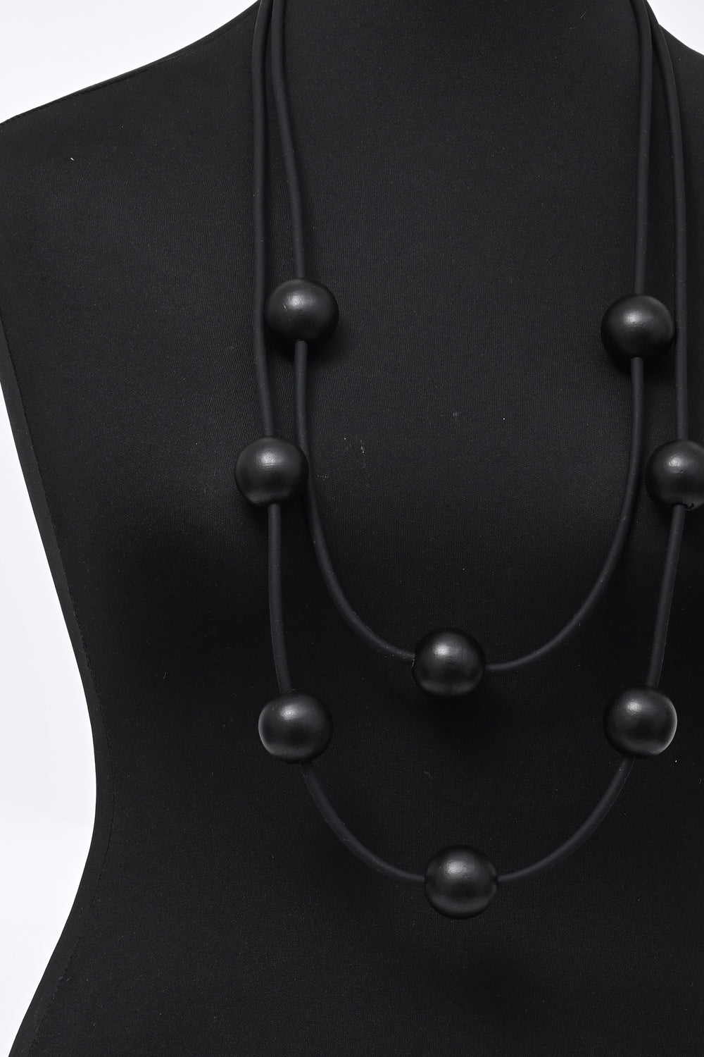Collana neoprene sfere - Nero
