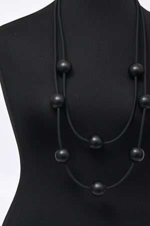 Collana neoprene sfere - Nero
