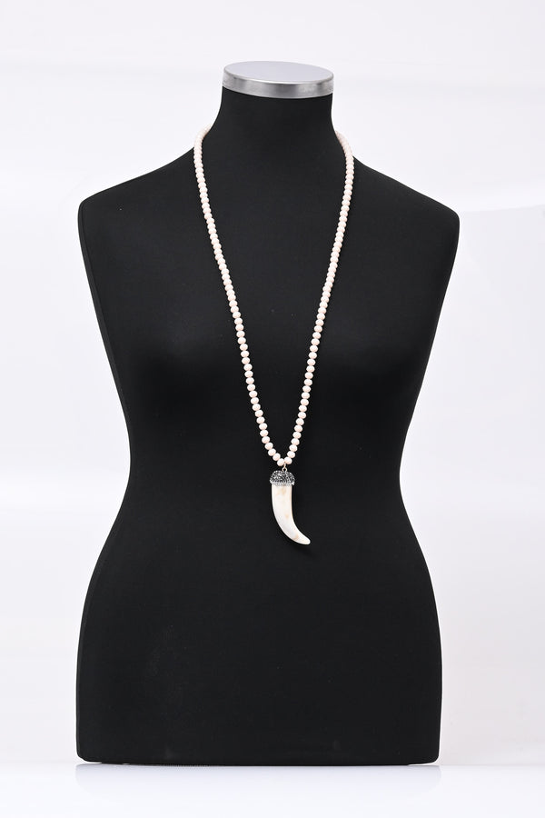 Collana corno Swarovski - Nude