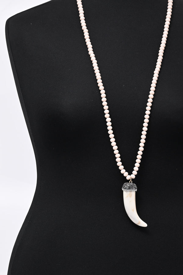 Collana corno Swarovski - Nude