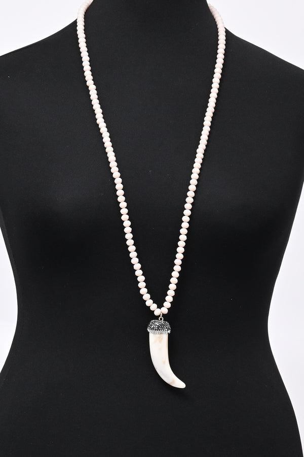 Collana corno Swarovski - Nude
