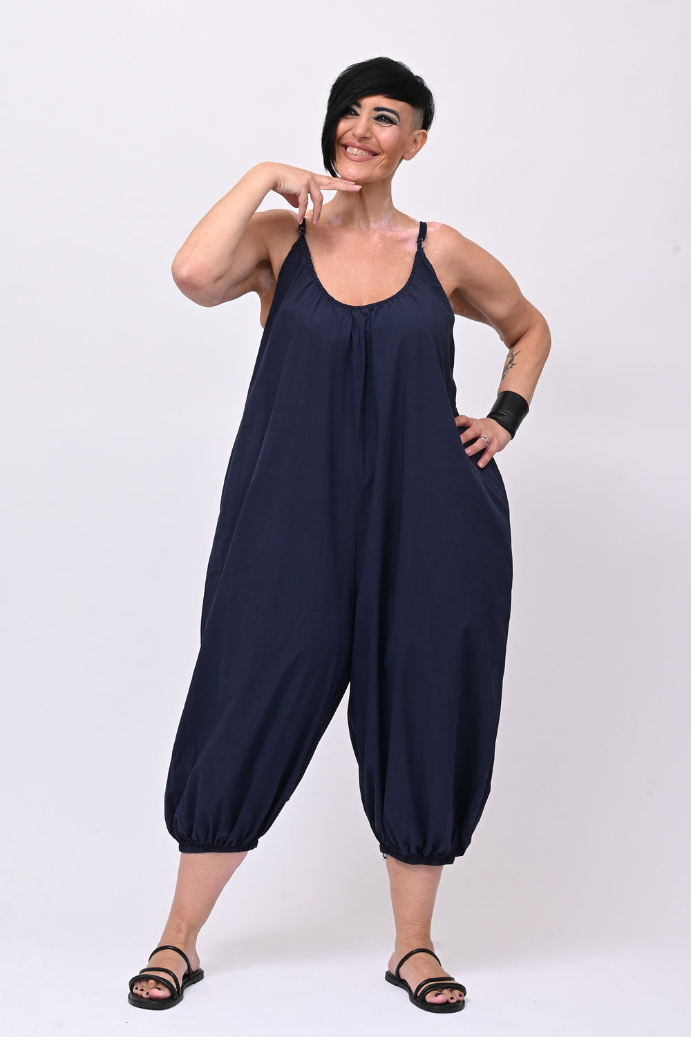 Jumpsuit over cotone - Blu