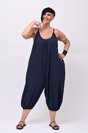 Jumpsuit over cotone - Blu