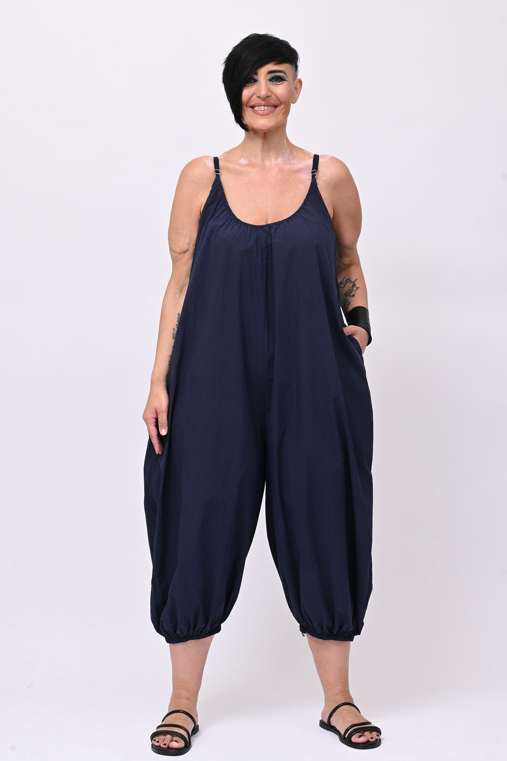 Jumpsuit over cotone - Blu