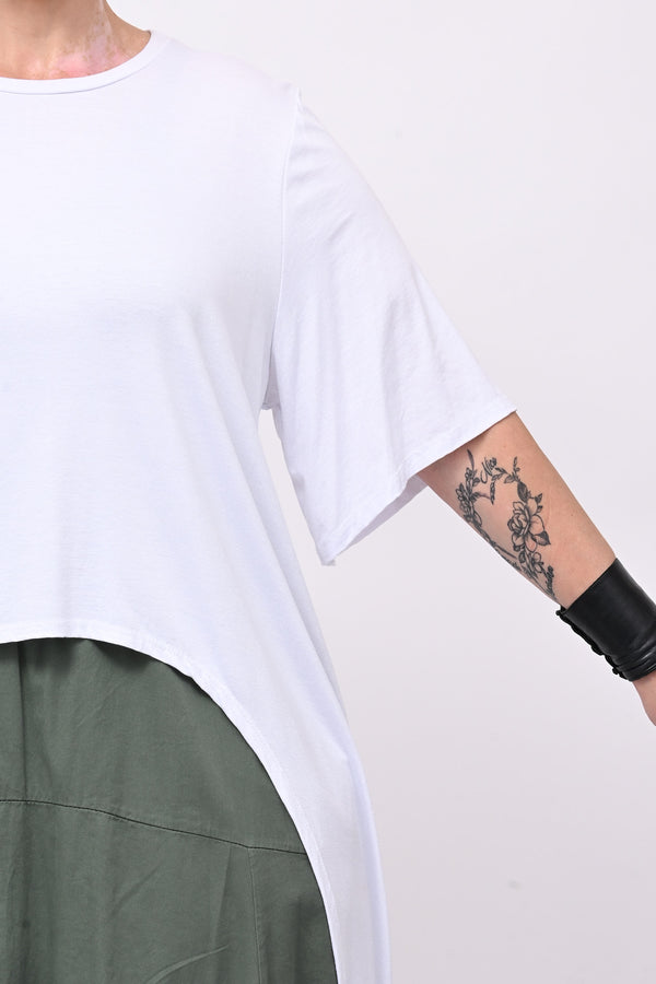 Maglia mezza manica coda - Bianco
