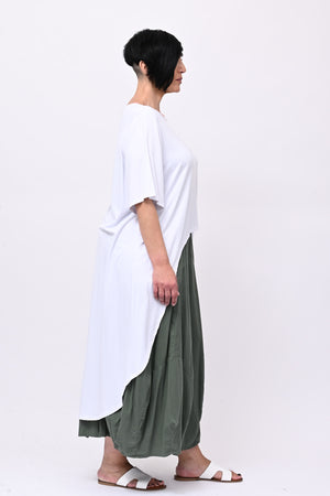 Maglia mezza manica coda - Bianco