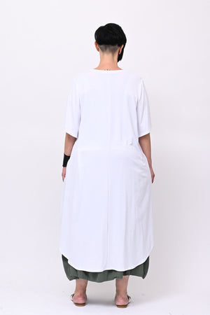 Maglia mezza manica coda - Bianco