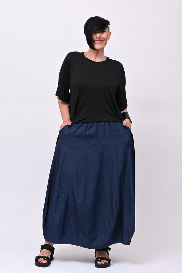 Gonna jeans palloncino - Jeans scuro