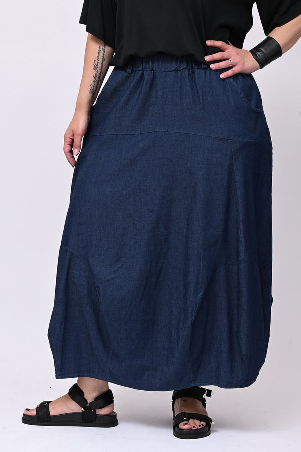 Gonna jeans palloncino - Jeans scuro