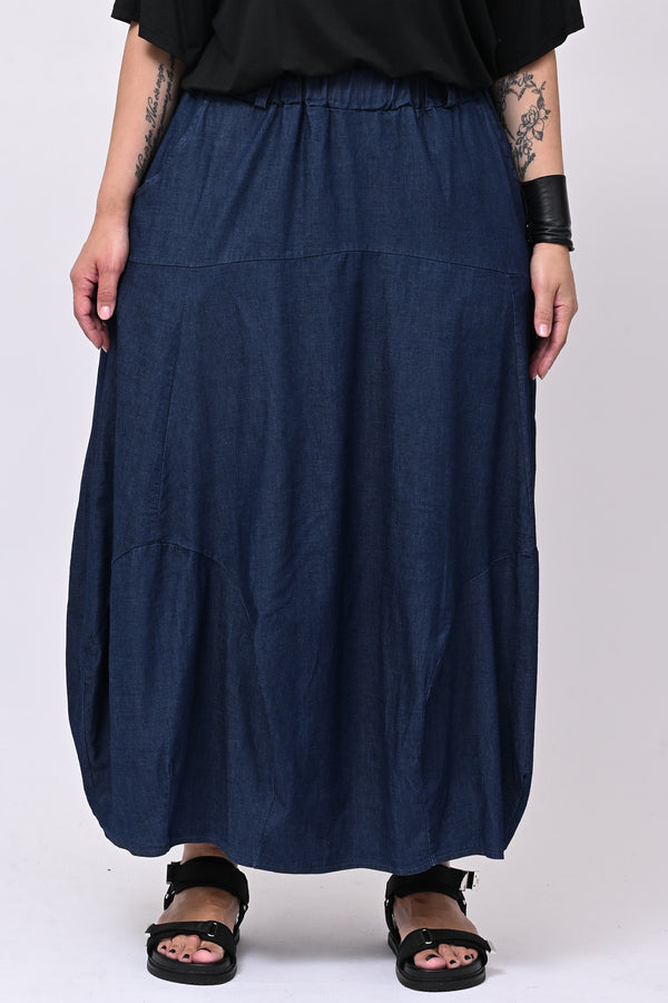 Gonna jeans palloncino - Jeans scuro