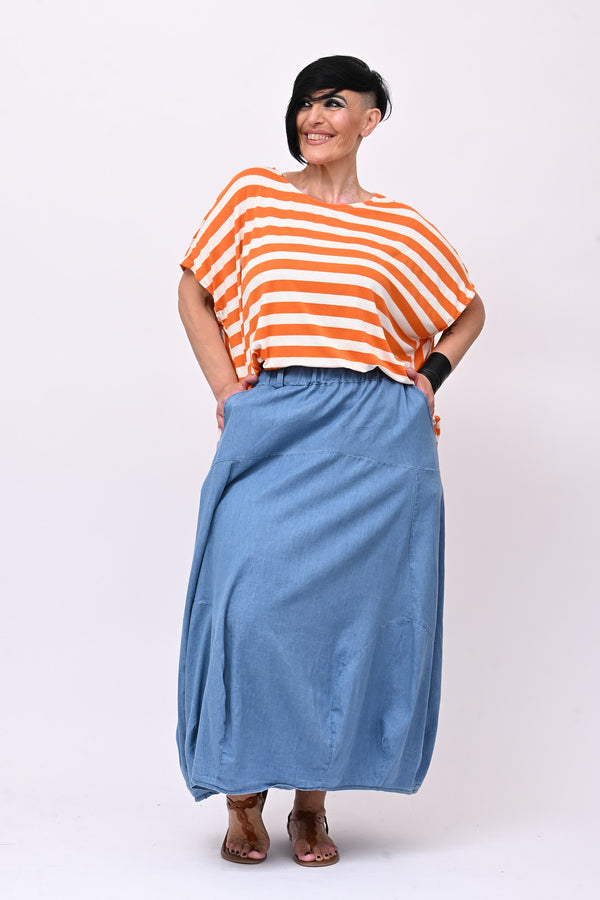 Gonna jeans palloncino - Jeans chiaro