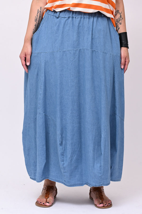 Gonna jeans palloncino - Jeans chiaro